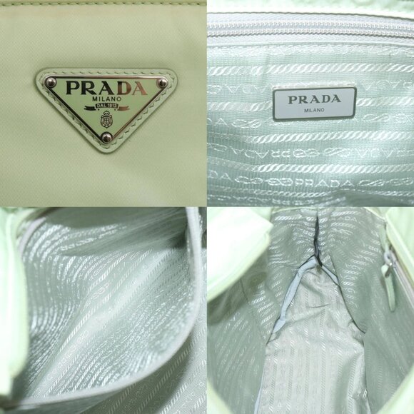 PRADA Hand Bag Nylon 2way Light Green Auth 68918AV - Picture 15 of 15